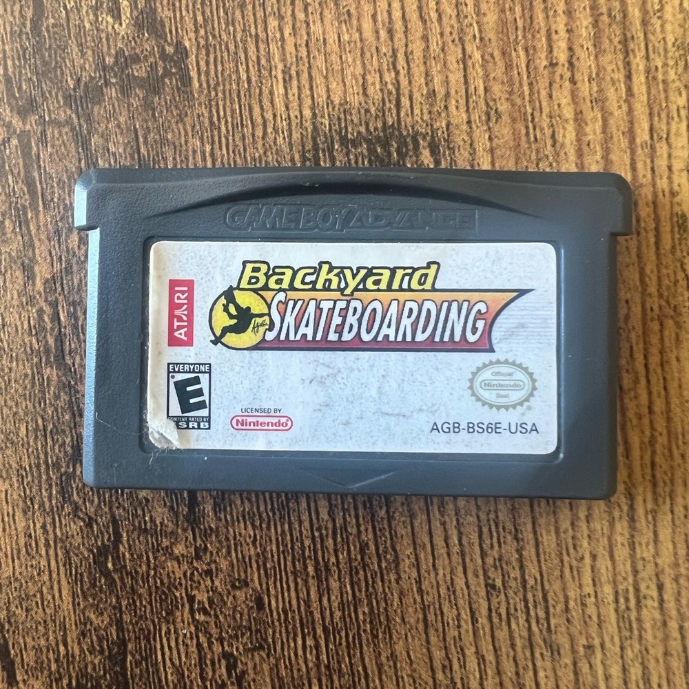 Gameboy Advance Nintendo Backyard Skateboarding Game Cartridge Only